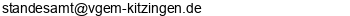 E-Mail Adresse Standesamt VGem Kitzingen